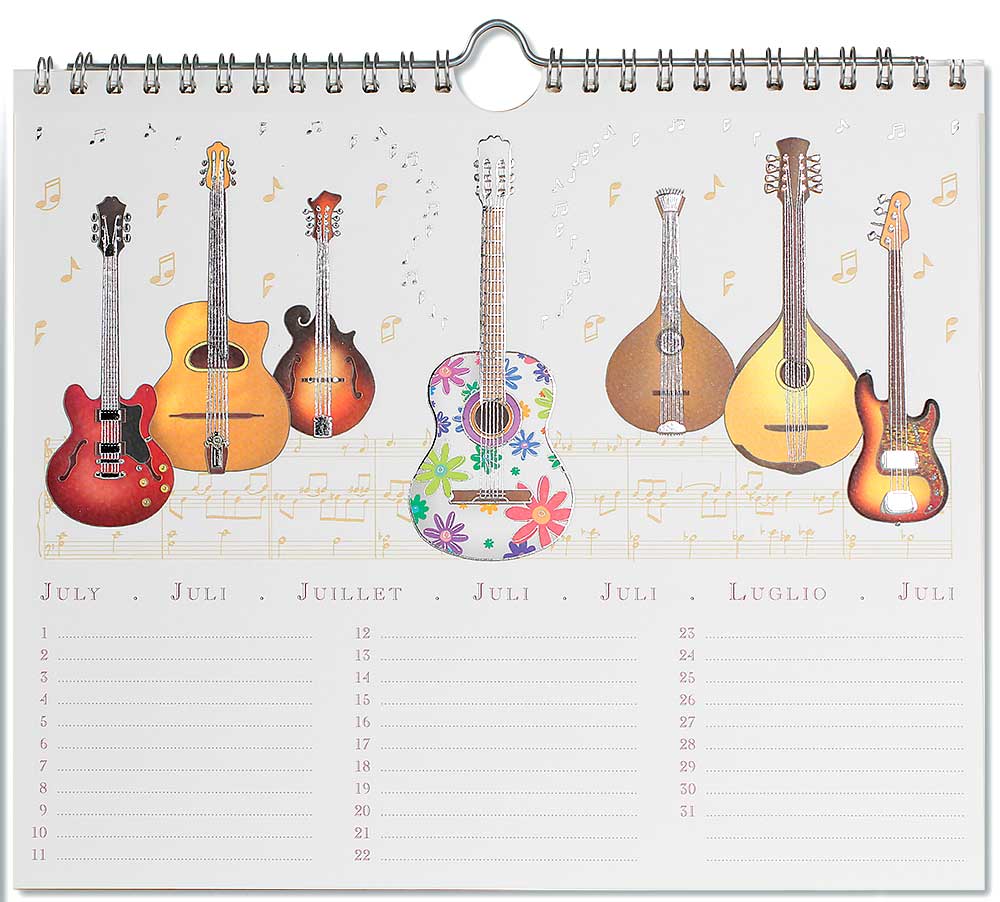 Perpetuel Calendar Of Music Instruments Devenir Musique